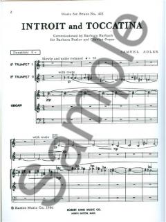 Introit and Toccatina von Samuel Adler für 2 Trompeten und Orgel im Alle Noten Shop kaufen
