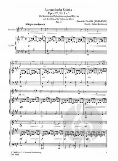 Romantische Stücke op 73., Nr. 1-3 von Antonín Dvorák 