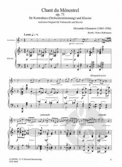 Chant du Ménestrel op. 71 von Alexander Glasunow 