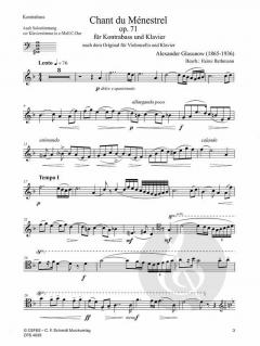 Chant du Ménestrel op. 71 von Alexander Glasunow 