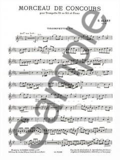 Morceau de Concours von Alary für Trompete in C oder B und Klavier im Alle Noten Shop kaufen