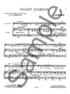 Chant D'Amour von Isaac Albéniz 