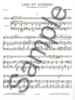 Lied et Scherzo von Albrespic für Trompete in C oder B und Klavier im Alle Noten Shop kaufen