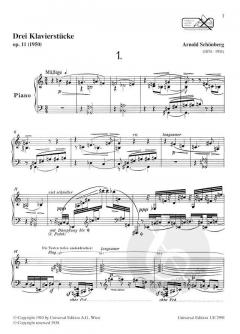 3 Klavierstücke op. 11 von Arnold Schönberg im Alle Noten Shop kaufen