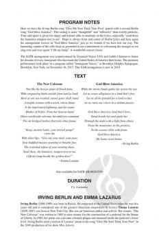 Give Me Your Tired, Your Poor von Irving Berlin 