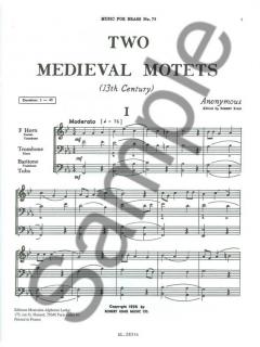 2 Medieval Motets von Robert King 