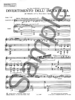 Divertimento Dell Incertezza von Tony Aubin 