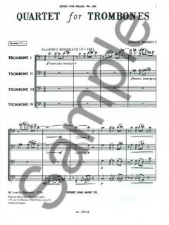 Leslie Bassett: Quartet für 4 Posaunen im Alle Noten Shop kaufen