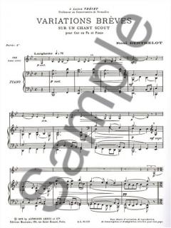 Variations Breves Sur Un Chant Scout von René Berthelot für Horn und Klavier