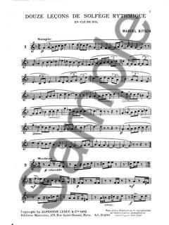 12 Lecons Solfege Rythmique von Marcel Bitsch 