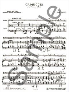 Capriccio von Roger Boutry für Posaune und Klavier im Alle Noten Shop kaufen