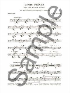 3 Pieces pour Une Musique de Nuit von Eugene Bozza für Holzbläser Quartett im Alle Noten Shop kaufen