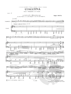 Ciaccona von Eugene Bozza für Posaune und Klavier im Alle Noten Shop kaufen