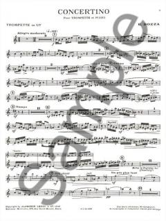 Concertino von Eugene Bozza für Trompete in C und Klavier im Alle Noten Shop kaufen