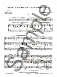 12 Vocalises Etudes Melodiques von Henri Busser 