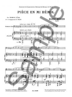 Piece en Mib Op. 33 von Henri Busser für Tenorposaune und Klavier im Alle Noten Shop kaufen