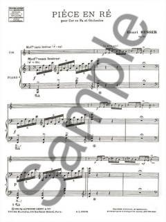 Piece en Re (Cor et Orchestre) von Henri Busser für Horn und Klavier