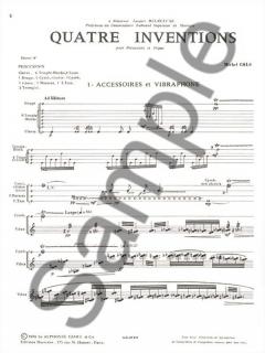 4 Inventions von Michel Cals für Percussion und Klavier im Alle Noten Shop kaufen