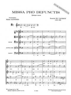 Missa Pro Defunctis Quinque Vocum 