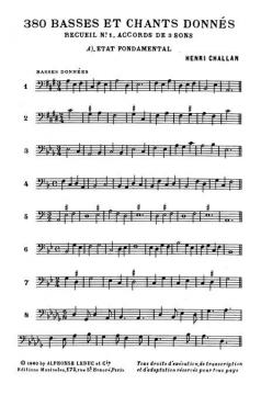 380 Basses et Chants Donnes Vol. 01 von Henri Challan 