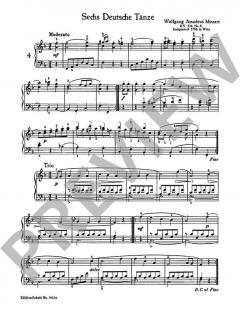6 deutsche Tänze Heft 2 von Wolfgang Amadeus Mozart (Download) 