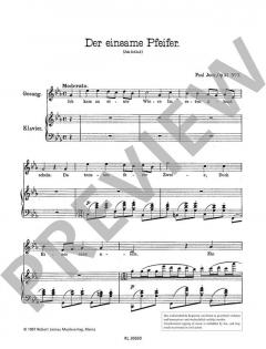 Drei Lieder op. 21 Nr. 3: Der einsame Pfeifer von Paul Juon (Download) 