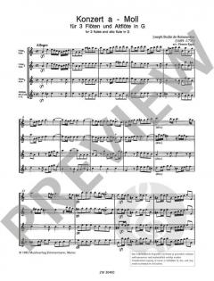 Konzert a-Moll von Joseph Bodin de Boismortier (Download) 