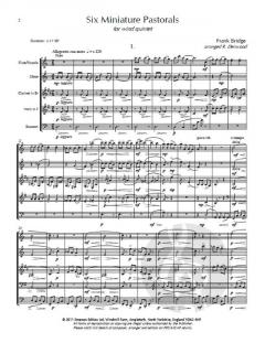 Six Miniature Pastorals von Frank Bridge 