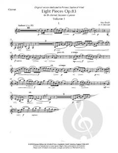 Eight Pieces Volume 1 op.83 von Max Bruch 