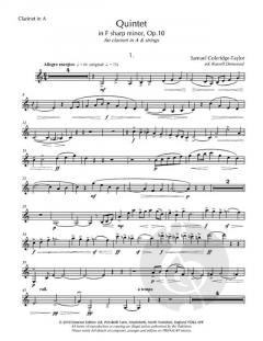 Quintet op.10 von Samuel Coleridge-Taylor 
