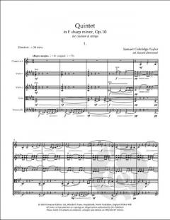 Quintet op.10 von Samuel Coleridge-Taylor 