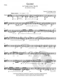 Quintet op.10 von Samuel Coleridge-Taylor 