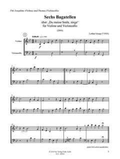 Sechs Bagatellen über 'Du meine Seele, singe' von Lothar Graap 