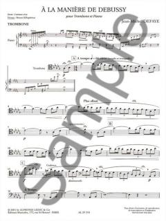 A La Maniere De Debussy von Jean-Michel Defaye 