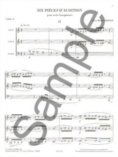 6 Pieces d'audition Cahier 2 von Jean-Michel Defaye 