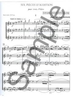6 Pieces d'Audition von Jean-Michel Defaye 