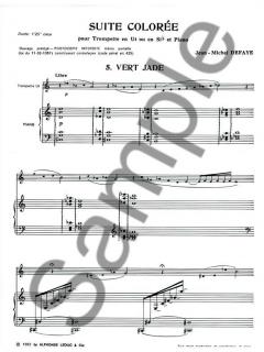 Suite Coloree Nr. 5: Vert Jade von Jean-Michel Defaye für Trompete in C oder B und Klavier im Alle Noten Shop kaufen