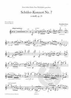 Schüler-Konzert Nr. 7 a-moll op. 25 von Friedrich Seitz 
