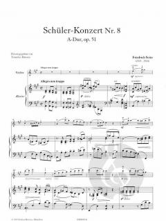 Schüler-Konzert Nr. 8 A-Dur op. 51 von Friedrich Seitz 