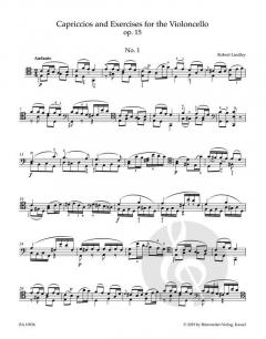 Capriccios and Excercises for the Violoncello op. 15 von Robert Lindley im Alle Noten Shop kaufen