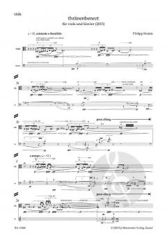 thränenbenezt für viola und klavier (2015) von Philipp Maintz im Alle Noten Shop kaufen