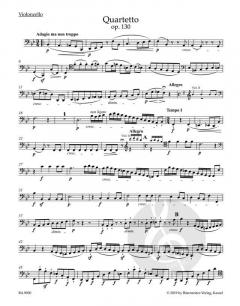 Streichquartett B-Dur op. 130 von Ludwig van Beethoven im Alle Noten Shop kaufen (Stimmensatz)