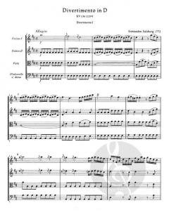 3 Divertimenti für Streicher KV 136-138 (125a-c) von Wolfgang Amadeus Mozart im Alle Noten Shop kaufen