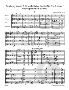 Streichquartett Nr. 5 f-Moll op. 9 von Antonín Dvořák im Alle Noten Shop kaufen