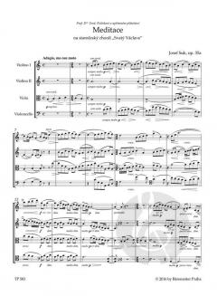 Meditation über den altböhmischen Choral 'St. Wenzeslaus' für Streichquartett op. 35a von Josef Suk im Alle Noten Shop kaufen