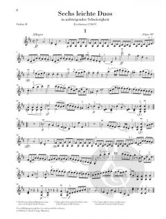 6 leichte Duos 'op. 48' von Ignaz Pleyel 