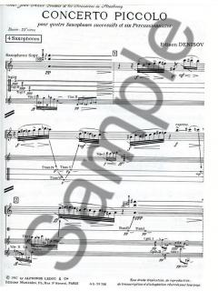 Concerto Piccolo (4 Saxos et 6 Percussions) (Edison Denisov) 