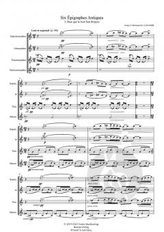 6 Epigraphes Antiques von Claude Debussy 
