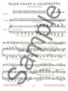 Plain-Chant et Allegretto von Alfred Desenclos für Posaune und Klavier im Alle Noten Shop kaufen
