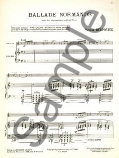 Ballade Normande von Yvonne Desportes für Horn und Klavier